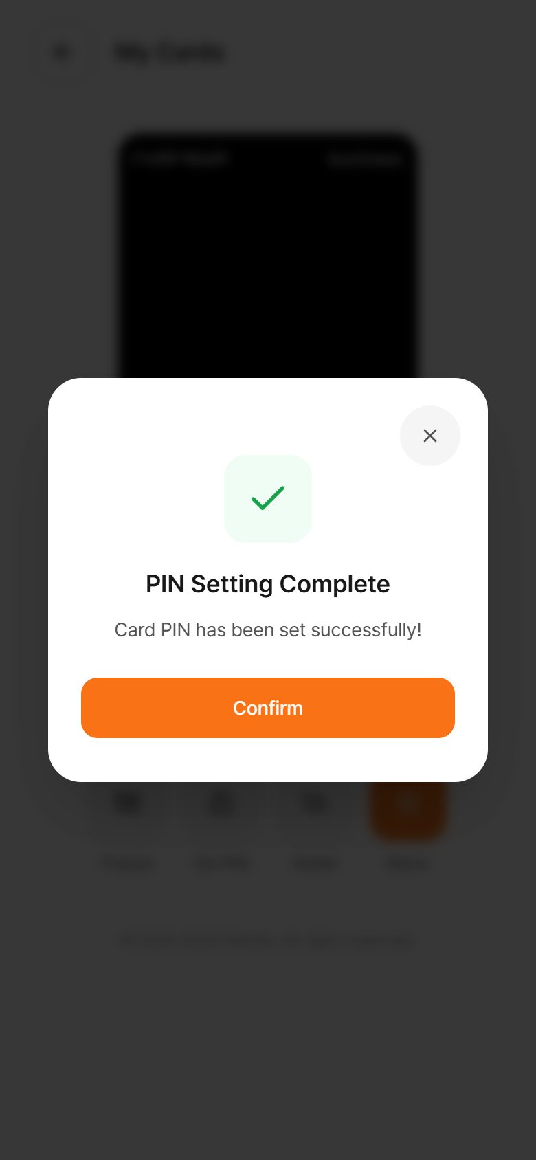 PIN Setting Complete (설정 완료)