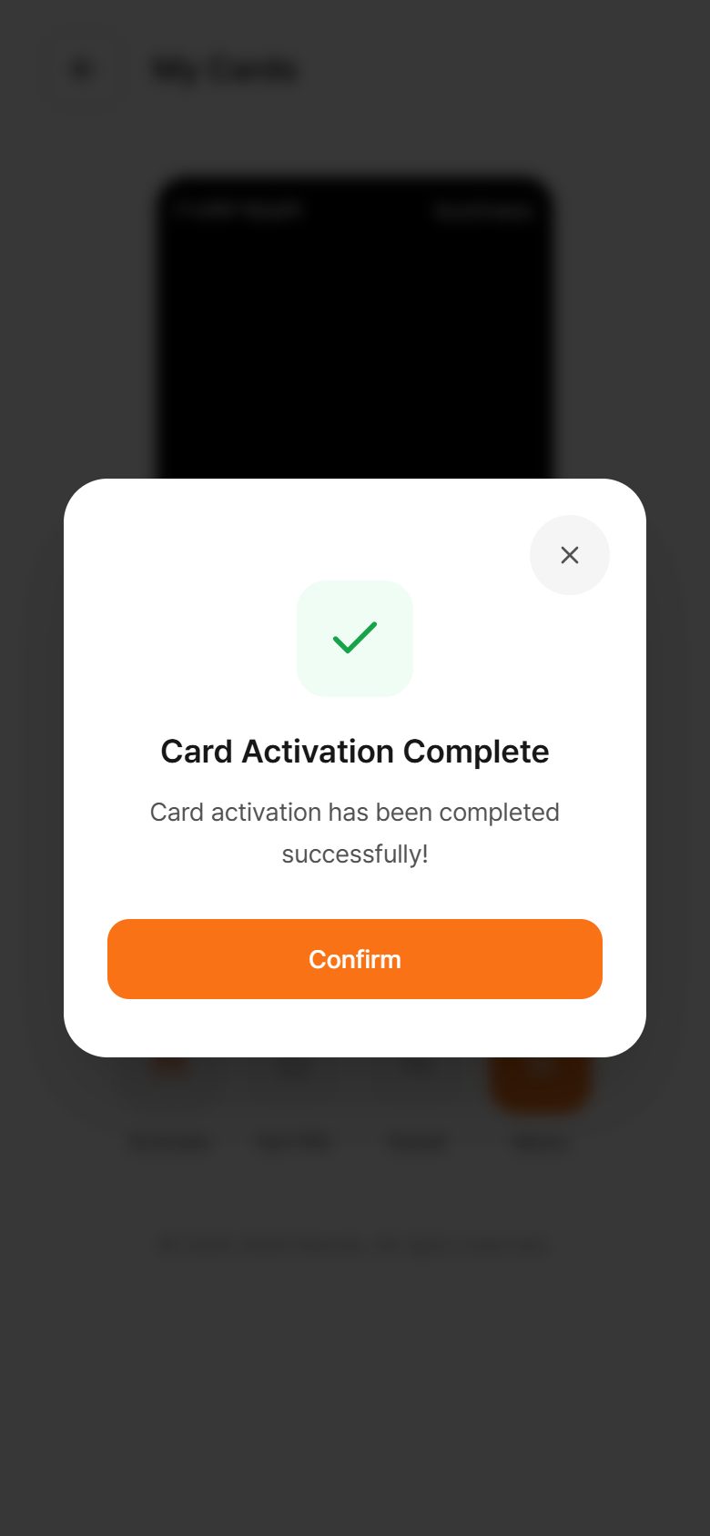 Card Activation Complete (활성화 완료)
