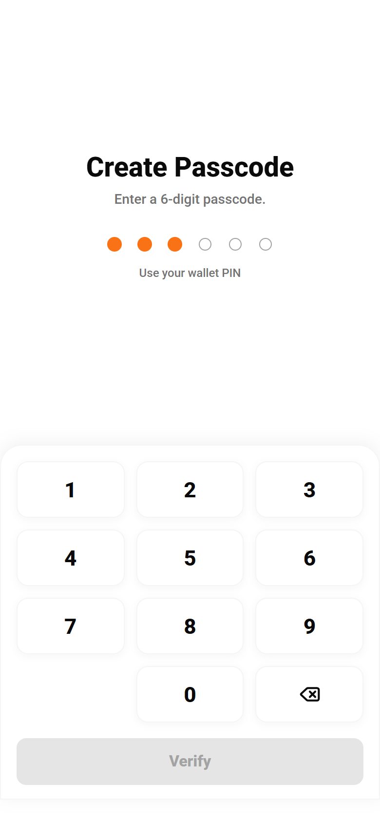 Create Passcode (패스코드 만들기)