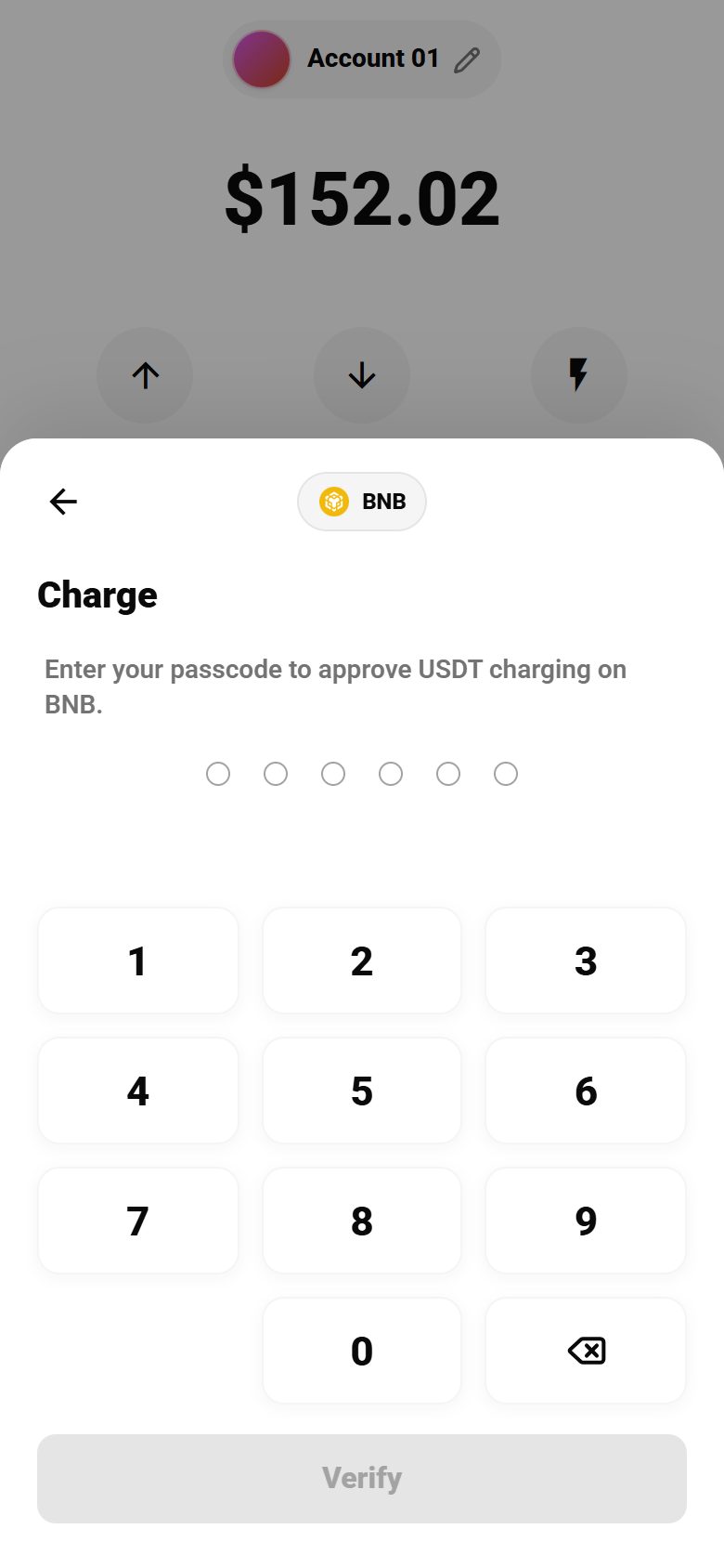 처음 한 번 · USDT 승인